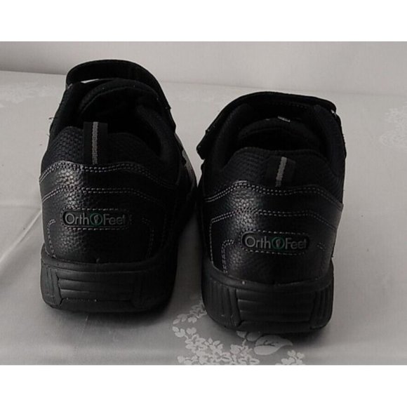 Orthofeet Black Leather Lace-Up Oxford Shoes - Men’s Size 11 main image 4